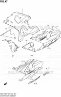 CARENAGES INFERIEUR (FLANCS) (MODELE Y) pour Suzuki GSX-R 750 2002