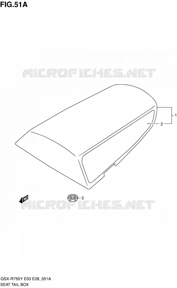 CAPOT DE SELLE (MODELE K1) Suzuki MOTO 750 GSX-R 2003  GSX-R750K3(E03,E28,E33)