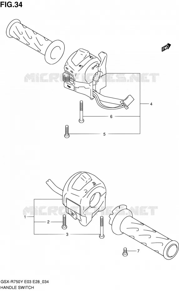 COMMODOS (MODELE Y/K1/K2) Suzuki MOTO 750 GSX-R 2003  GSX-R750K3(E03,E28,E33)