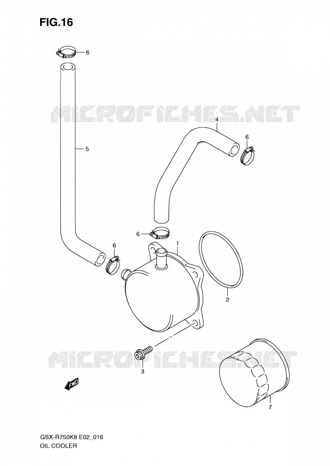 RADIATEUR D'HUILE Suzuki MOTO 750 GSX-R 2010  GSX-R750 L0 (E02,E19)