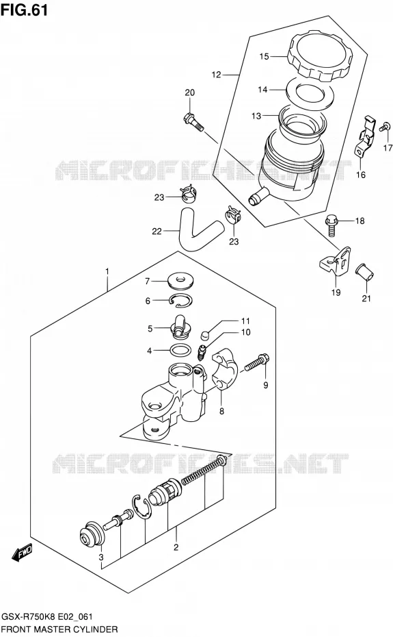 MAITRE CYLINDRE AVANT Suzuki MOTO 750 GSX-R 2010  GSX-R750L0(E24)
