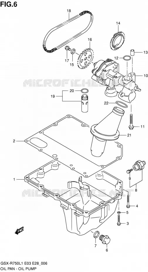 CARTER INFERIEUR - POMPE A HUILE Suzuki MOTO 750 GSX-R 2011  GSX-R750 L1 (E03,E28,E33)