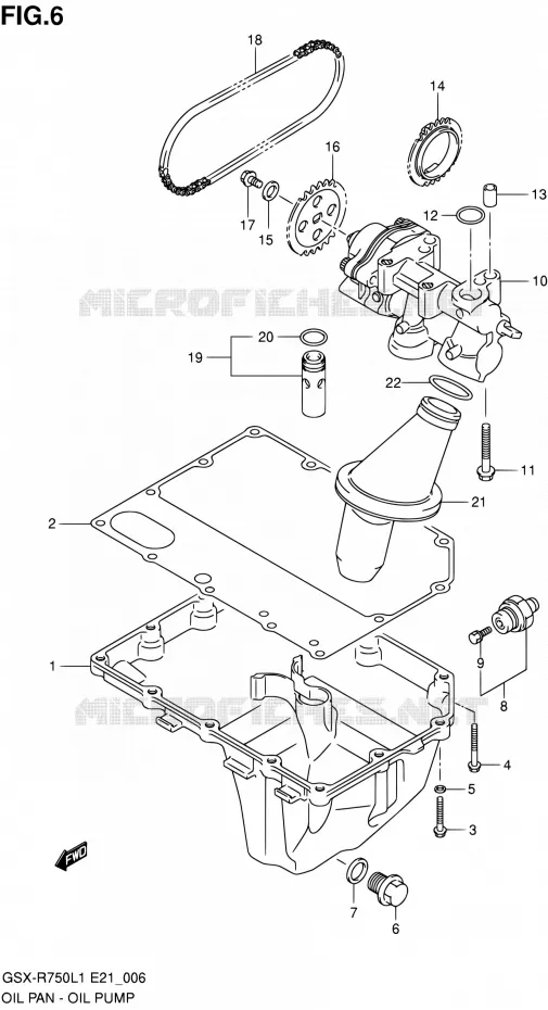 CARTER INFERIEUR - POMPE A HUILE Suzuki MOTO 750 GSX-R 2011  GSX-R750L1(E24)