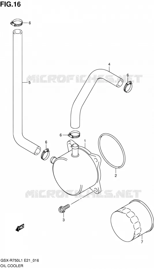 RADIATEUR D'HUILE Suzuki MOTO 750 GSX-R 2011  GSX-R750L1(E24)