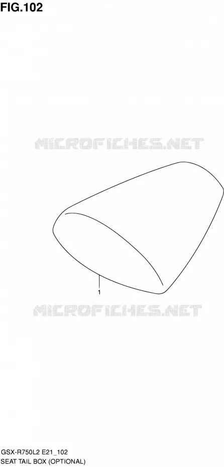 CAPOT DE SELLE (OPTIONAL) Suzuki MOTO 750 GSX-R 2012  GSX-R750L2(E21)