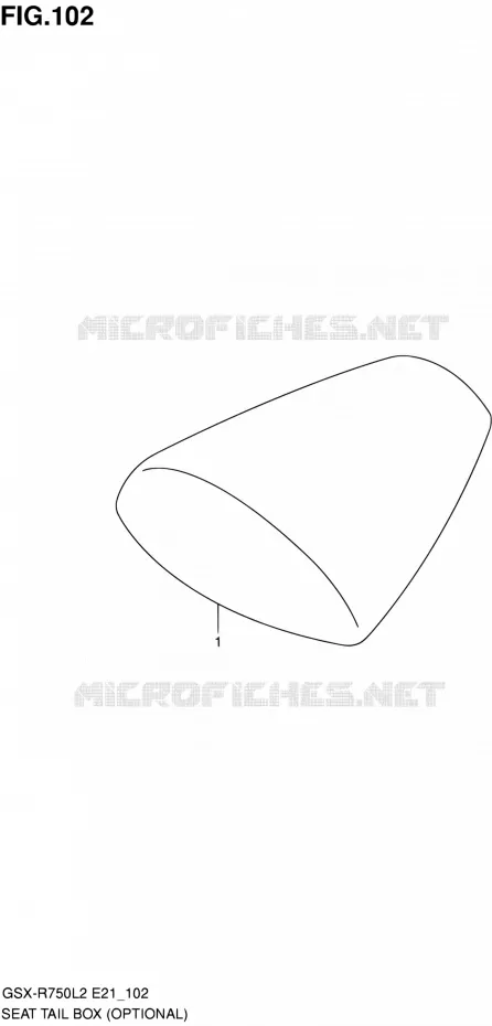 CAPOT DE SELLE (OPTIONAL) Suzuki MOTO 750 GSX-R 2012  GSX-R750L2(E24)