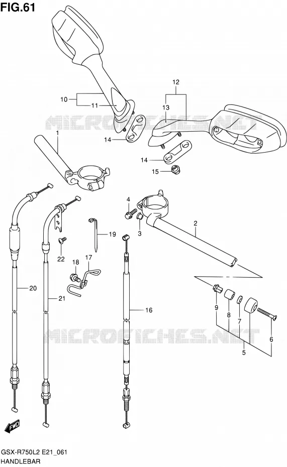 GUIDON Suzuki MOTO 750 GSX-R 2012  GSX-R750L2(E24)