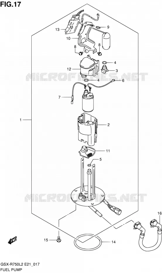 POMPE A ESSENCE Suzuki MOTO 750 GSX-R 2012  GSX-R750L2(E24)