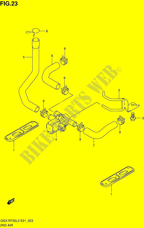 SYSTEME RECYCLAGE GAZ ECHAPPEMENT pour Suzuki GSX-R 750 2012