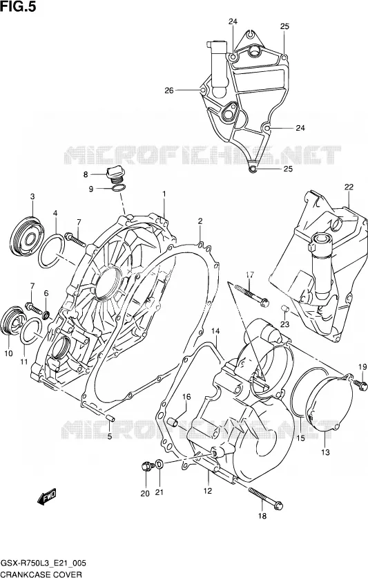 CARTER Suzuki MOTO 750 GSX-R 2013  GSX-R750UF L3 (E21)