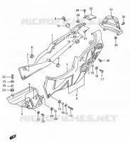 CARENAGES ARRIERE  (MODELE N) pour Suzuki GSX-R 750 1992