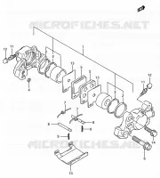 ETRIER DE FREIN ARRIERE (MODELE N/P) pour Suzuki GSX-R 750 1992