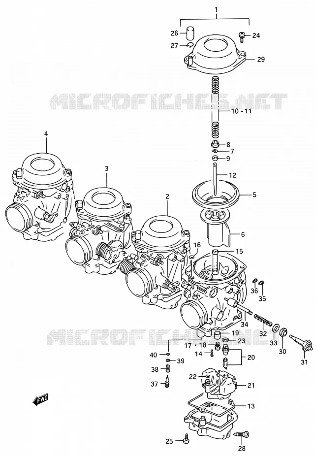 Cuve De Carburateur Pour Suzuki GSXR 750 (1992 à 1995) - Pièce D'occasion, Vérifiez Les Photos