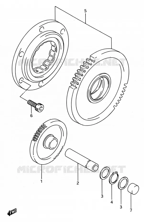 ROUE LIBRE DE DEMARREUR Suzuki MOTO 750 GSX-R 1995  GSX-R750W S (E03,E28,E33)