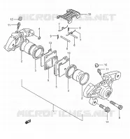 ETRIER DE FREIN ARRIERE (MODELE J/K/L/M/N) pour Suzuki GSX-F 1100 1990