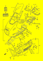 CARENAGE TETE DE FOURCHE (MODELE N/P) pour Suzuki GSX-F 1100 1993