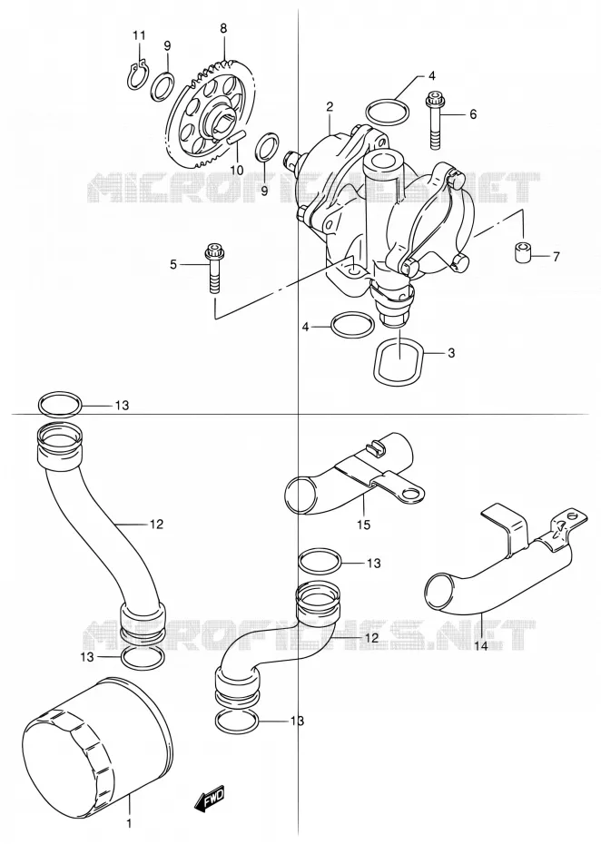 POMPE A HUILE Suzuki MOTO 1200 GSX 2001  GSX1200K1