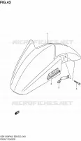 GARDE BOUE AVANT pour Suzuki GSX-F 1250 2010