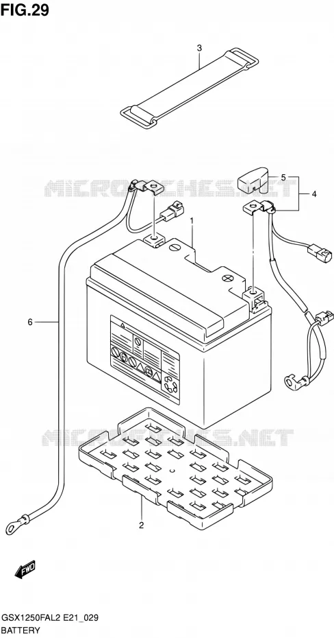 BATTERIE Suzuki MOTO 1250 GSX-F 2014  GSX1250FAL2(E21)