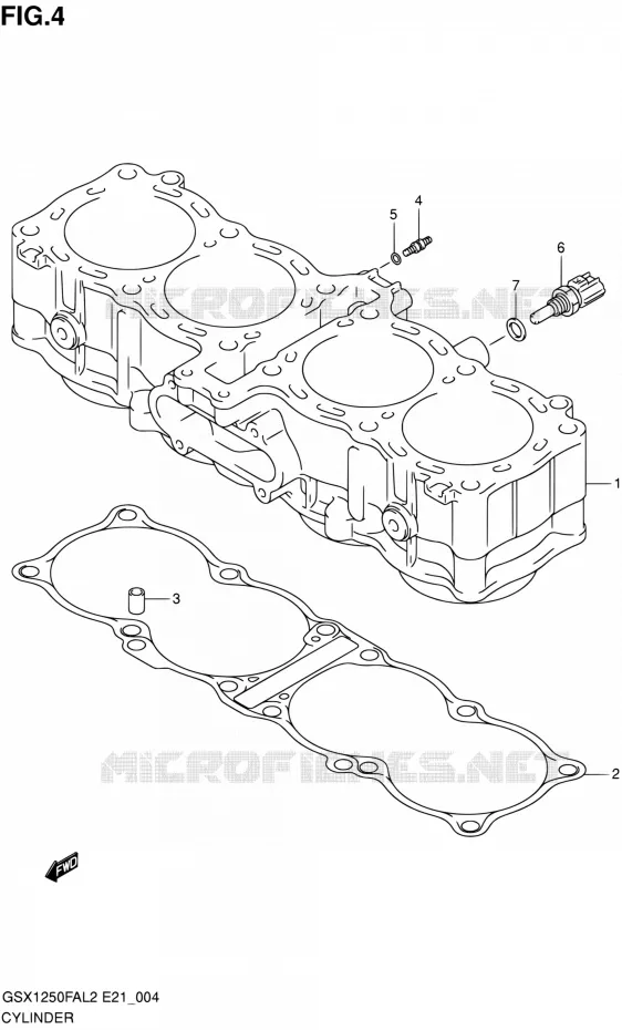 CYLINDRE Suzuki MOTO 1250 GSX-F 2013  GSX1250FAL2(E21)
