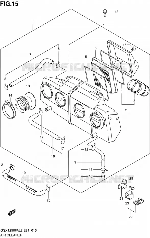 FILTRE A AIR Suzuki MOTO 1250 GSX-F 2014  GSX1250FAL2(E21)