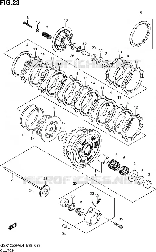 EMBRAYAGE Suzuki MOTO 1250 GSX-F 2014  GSX1250FA L4 (E99)