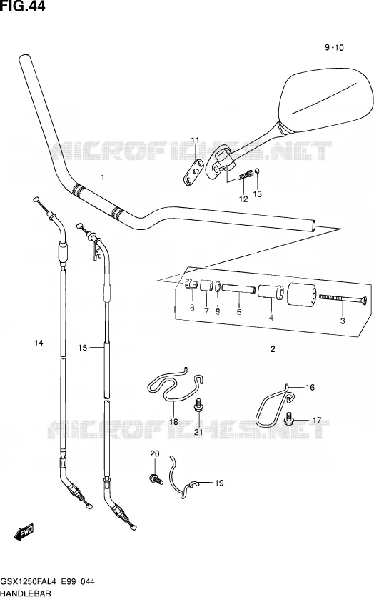 GUIDON Suzuki MOTO 1250 GSX-F 2014  GSX1250FA L4 (E99)