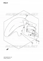 GARDE BOUE AVANT pour Suzuki HAYABUSA 1300 2010