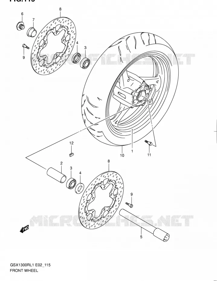 ROUE AVANT Suzuki MOTO 1300 HAYABUSA 2011  GSX1300RL1(E24)