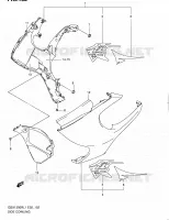 FLANCS DE CARENAGES (GSX1300RL1 E24) pour Suzuki HAYABUSA 1300 2011