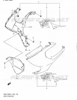 FLANCS DE CARENAGES (GSX1300RL1 E51) pour Suzuki HAYABUSA 1300 2011