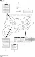 ETIQUETTE (GSX1300RL2 E02) pour Suzuki HAYABUSA 1300 2012