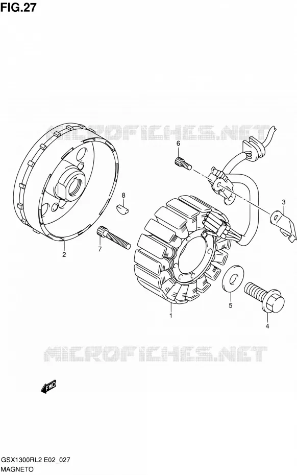 ALLUMAGE ROTOR - STATOR Suzuki MOTO 1300 HAYABUSA 2012  GSX1300RL2(E02)