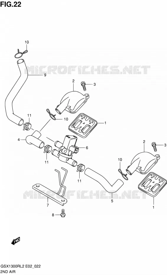 SYSTEME RECYCLAGE GAZ ECHAPPEMENT Suzuki MOTO 1300 HAYABUSA 2012  GSX1300RL2(E24)