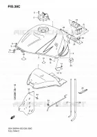 RESERVOIR D'ESSENCE (GSX1300RZK6) pour Suzuki HAYABUSA 1300 2004