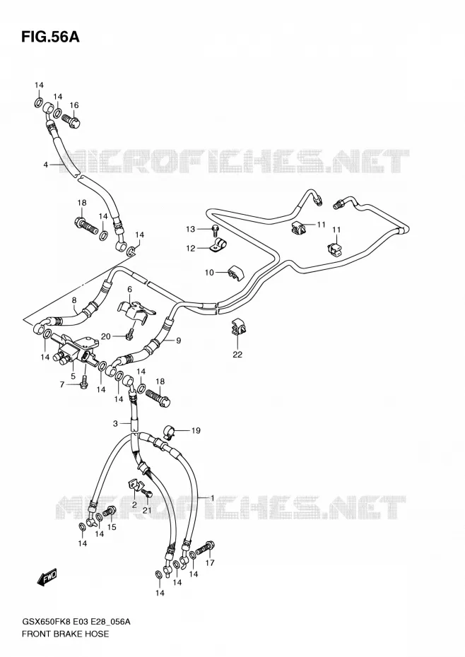 DURITE DE FREIN AVANT (GSX650FAK9/FAL0) Suzuki MOTO 650 GSX-F 2009  GSX650F K9 (E03,E28,E33)