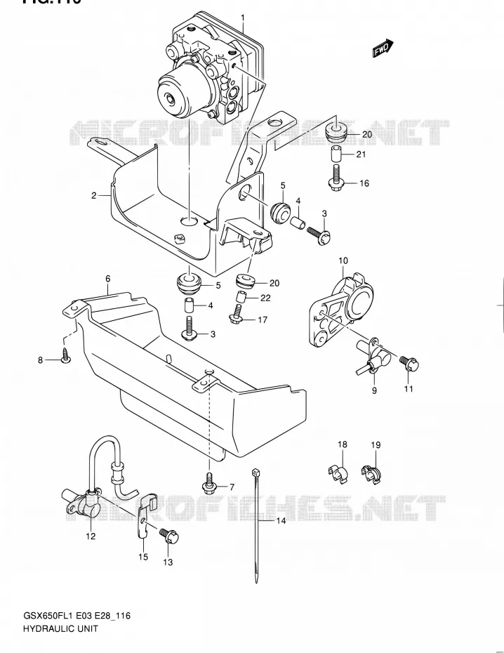 SYSTÈME ABS (GSX650FAL1 E33) Suzuki MOTO 650 GSX-F 2011  GSX650F L1 (E03,E28,E33)