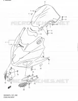CARENAGES   ETIQUETTES pour Suzuki GSX-F 650 2011