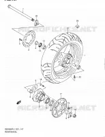 ROUE ARRIERE (GSX650FL1 E24) pour Suzuki GSX-F 650 2011