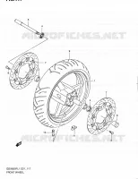 ROUE AVANT (GSX650FL1 E21) pour Suzuki GSX-F 650 2011