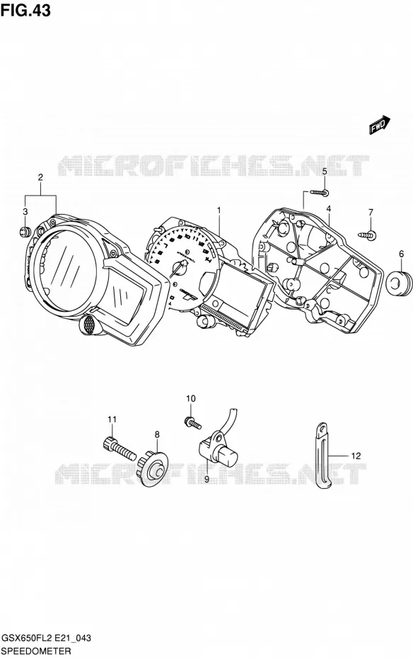 COMPTEUR (GSX650FUAL2 E21) Suzuki MOTO 650 GSX-F 2012  GSX650FL2(E24)