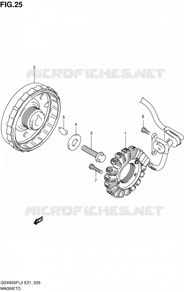 ALLUMAGE ROTOR - STATOR Suzuki MOTO 650 GSX-F 2013  GSX650FAL2(E21)