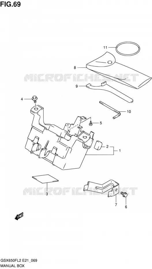 BOITE - TROUSSE A OUTILS Suzuki MOTO 650 GSX-F 2014  GSX650FAL2(E21)