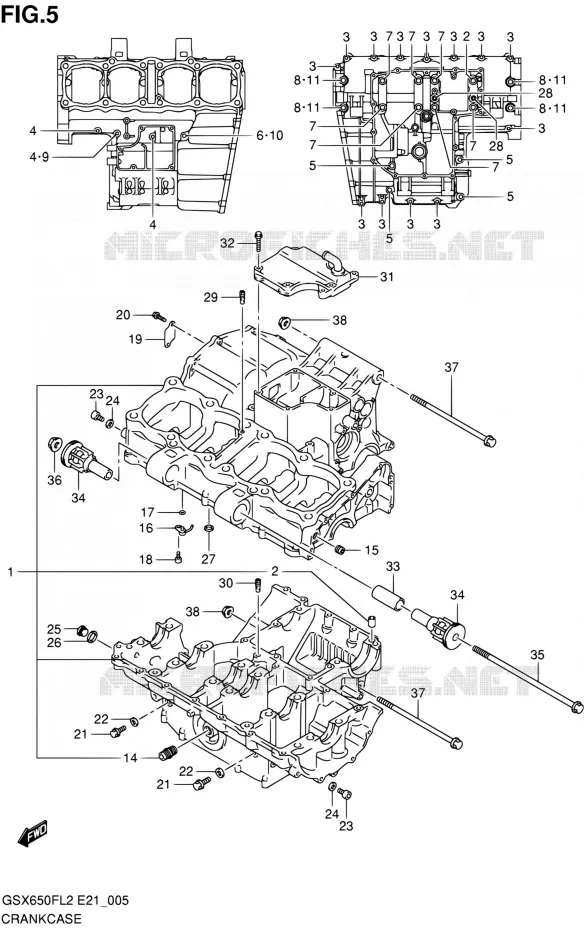 CARTER Suzuki MOTO 650 GSX-F 2015  GSX650FAL2(E21)