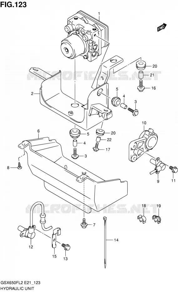 SYSTÈME ABS (GSX650FAL2 E21) Suzuki MOTO 650 GSX-F 2014  GSX650FAL2(E21)