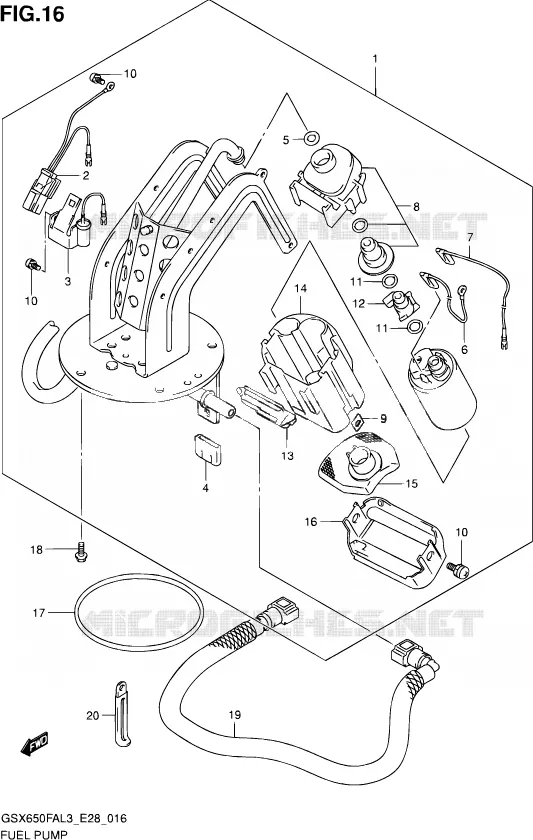 POMPE A ESSENCE Suzuki MOTO 650 GSX-F 2013  GSX650FA L3
