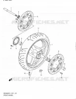 ROUE AVANT (GSX650FAL1 E21) pour Suzuki GSX-F 650 2011