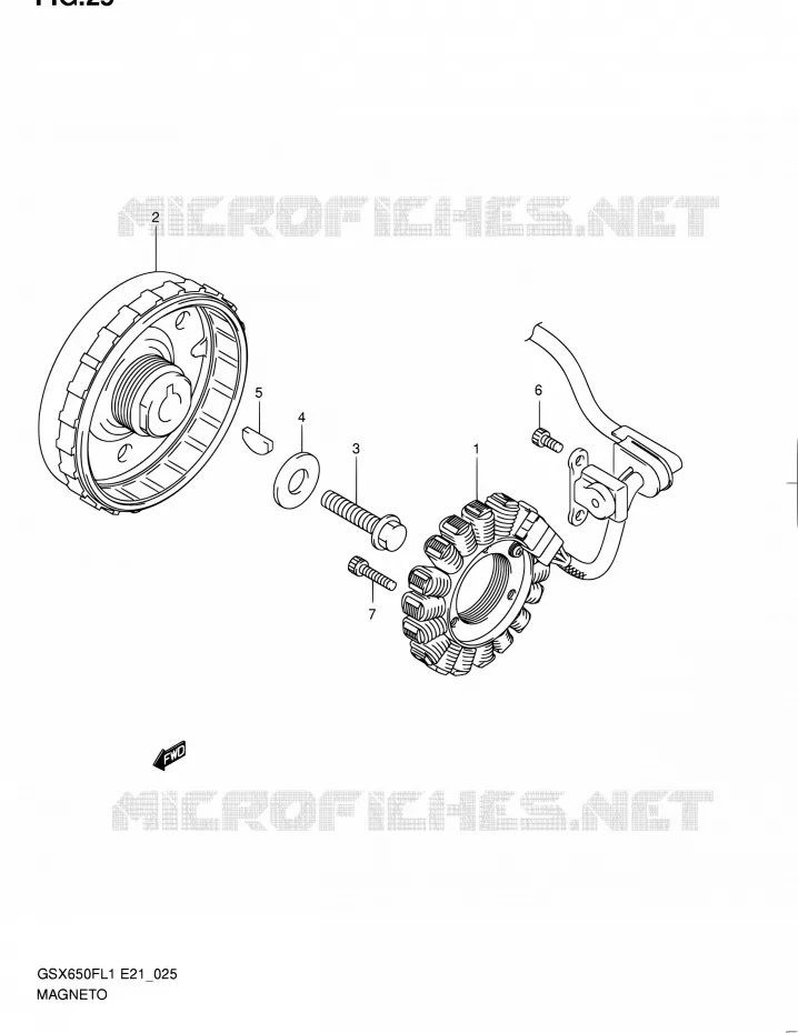 ALLUMAGE ROTOR - STATOR Suzuki MOTO 650 GSX-F 2011  GSX650FUL1(E24)