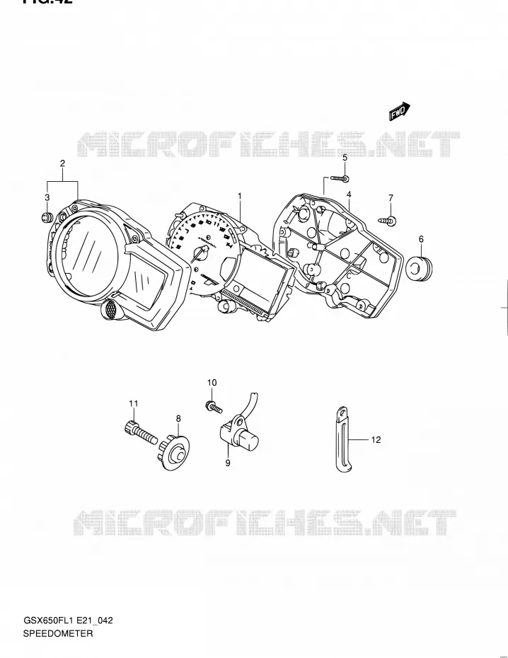 COMPTEUR (GSX650FAL1 E21) Suzuki MOTO 650 GSX-F 2011  GSX650FUL1(E24)