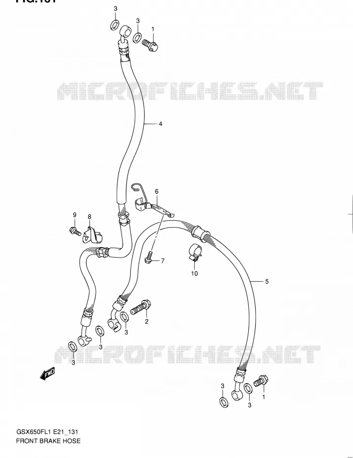 DURITE DE FREIN AVANT (GSX650FL1 E21) Suzuki MOTO 650 GSX-F 2011  GSX650FUL1(E24)